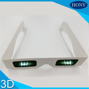 clear diffraction lens cardboard glasses