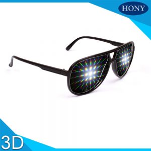 black frame diffraction glasses